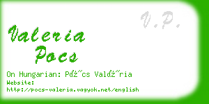 valeria pocs business card